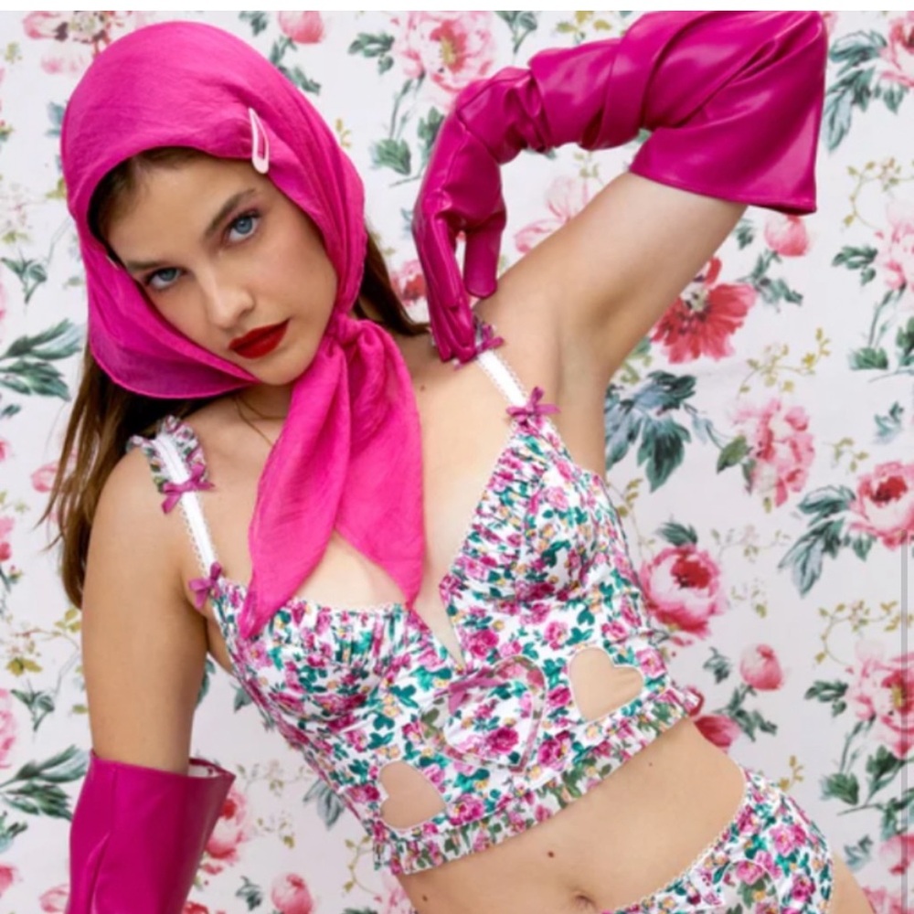 For Love and Lemons Heartbloom Bustier top medium M corset lingerie NWT
